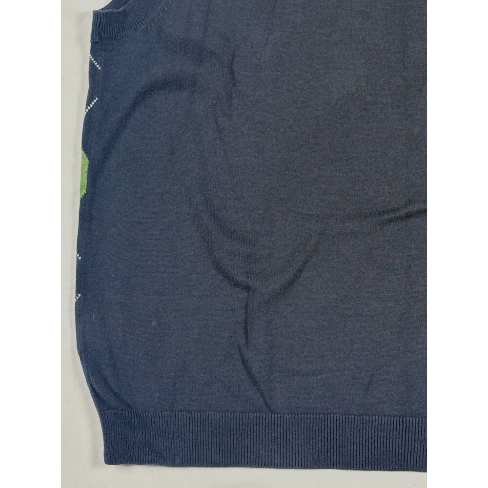 Banana Republic Men's M Argyle Sweater Vest Navy Green Blue Preppy Fall 2009 - Picture 10 of 16